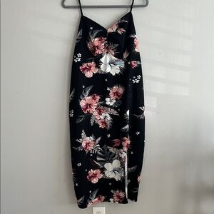 Floral Black Dress